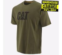 Camiseta Casual De Moda Para Hombre Caterpillar Con Logo Verde