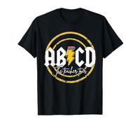 Camiseta Casual de Regreso a Clases, Divertida Gira para Profesores ABCD Camiseta