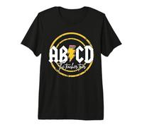 Camiseta Casual de Regreso a Clases, Divertida Gira para Profesores ABCD Camiseta Premium
