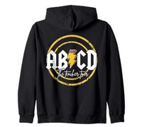 Camiseta Casual de Regreso a Clases, Divertida Gira para Profesores ABCD Sudadera con Capucha