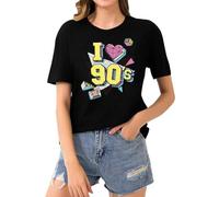 Camiseta casual retro de los años 90 para mujer, camiseta de fiesta, vintage de los 90, camiseta de algodón, Le Noir, L