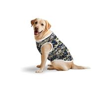 Camiseta casual sin mangas para mascotas con patrón de peces, chaleco para perro, ropa de algodón suave estampada para mascotas, camiseta transpirable para perros grandes (3xl-5XL)