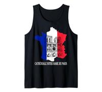 Camiseta Catedral de Notre-Dame Paris Camiseta sin Mangas