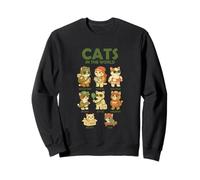Camiseta Cats of The World Razas de Gatos Diseño Bonito Sudadera