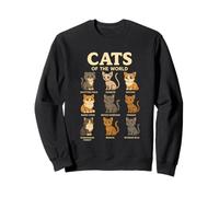 Camiseta Cats of The World Razas de Gatos Diseño Bonito Sudadera