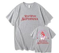 Camiseta Chappell Roan Hombre/Mujer Ropa Harajuku Verano Algodón Manga Corta Streetwear Camisetas Gráficas (Gris,XL)