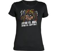 Camiseta Chica Bruja Avería 2 Bola De Cristal ochenteras 80´s Retro Comic EGB (M, Negro)