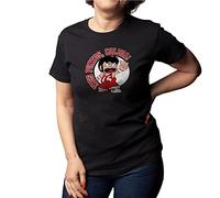 Camiseta Chica Espinete II Barrio Sésamo ochenteras 80´s Retro Comic EGB (XXL, Negro)