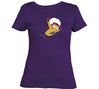 Camiseta Chica Hormiga Atómica ochenteras 80´s Retro (L, Morado)