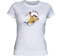 Camiseta Chica Hormiga Atómica ochenteras 80´s Retro (S, Blanco)