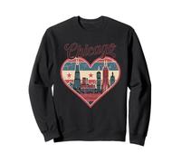 Camiseta Chicago Heart - Vintage USA Chicago Skyline Travel Sudadera