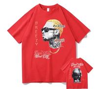 Camiseta Chris Brown 11:11 Tour Camiseta Unisex Harajuku Cuello Redondo Camisa De Manga Corta Regalo De Seguidor Cantante De Hip-Hop Camiseta De Algodón XS-3XL-Black||XS