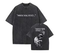 Camiseta Christian Jesus Forgive Them Father Pattern Camiseta Vintage Lavada de Manga Corta para Verano Ropa clásica Sagrada de fe