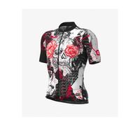 Camiseta Ciclismo ALE' PR-R SKULL Negro-Blanco