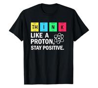 Camiseta científica unisex con frase positiva - Camiseta divertida con diseño de tabla periódica | Regalo para los fanáticos de la química y la física, Style_l01 Negro, L