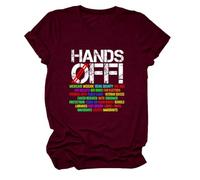 Camiseta clásica de manga corta con cuello redondo para adultos con texto en inglés "Hands Off Protest" que apoya el seguro social y Medicare, a, XL