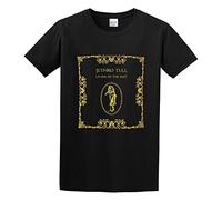 Camiseta clásica para hombre Jethro Tull Living in The Past Album Record Cover Black Cotton Tee, Negro, L