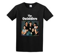 Camiseta clásica para hombre The Outsiders Drama Movie Black Cotton Tee, Negro, L