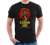 Camiseta Cobra Kai California 1984, Manga Corta, Negro, Impresión DTG (FR/ES, Letras, S, Regular, Regular, Negra 1984)