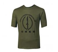 Camiseta COE| Ropa Urbana Operaciones Especiales COES Color Verde Manga Corta Hombre opositor para Actividades al Aire Libre (XL)