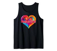 Camiseta Colorida con Nombre I Heart Love Augustine First Named Camiseta sin Mangas