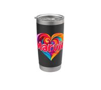 Camiseta colorida con nombre "I Heart Love Marvin" Vaso térmico de acero inoxidable de doble pared