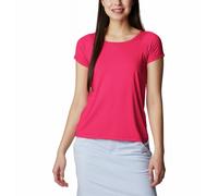 Camiseta Columbia Peak To Point II Ss Tee (Red Hibiscus Heather) Mujer