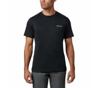 Columbia Hombre Camiseta técnica de manga corta, Black 010, XS