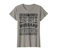 Camiseta cómica con frase divertida de Nobody Told Me con cita de esposa y orejas de esposo Camiseta