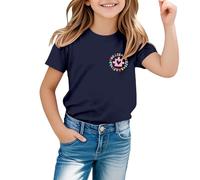 Camiseta cómoda para niños con diseño inspirador y gráfico de atención para niños - Camiseta suave para niños, marine, 1-2 años