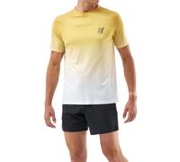 Camiseta Compressport Performance SS Amarillo Blanco, Talla XL