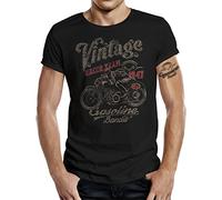 Camiseta con aspecto desgastado, equipo de carreras vintage, Negro , 4XL