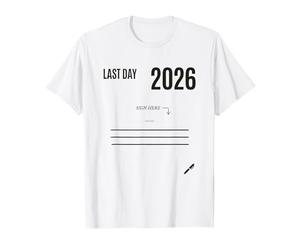 Camiseta con autógrafo para el último día de Clases de Last Day 2026, Firma aquí Camiseta