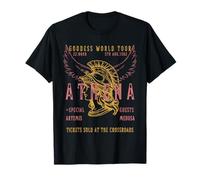 Camiseta con banda desgastada Athena Medusa Artemis Goddess Camiseta