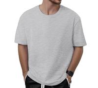 Camiseta con Bolsillo Hombre, Cuello Redondo Estampadas Basicas Pack Transpirable Manga Corta Gym Crossfit Trabajo Tecnicas Ropa Golf, Gimnasio Ropa Running Tenis Camisetas Gimnasio Hombre, XL