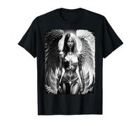 Camiseta con chica en él - Half Angel & Half Demon Girl B&W Camiseta