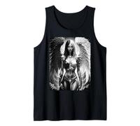 Camiseta con chica en él - Half Angel & Half Demon Girl B&W Camiseta sin Mangas