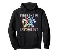 Camiseta con Cita de Bombero First In Last One out Regalo Rainbow Sudadera con Capucha
