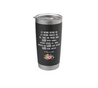 Camiseta con cita de Santa Teresa de Ávila Let Nothing Disturb You Vaso térmico de acero inoxidable de doble pared