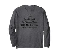 Camiseta con Cita de Shakespeare I Am Not Bound To Please Thee Manga Larga