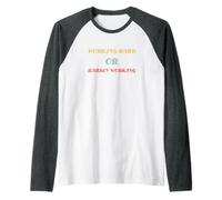 Camiseta con Cita Motivacional: Trabaja Duro o Apenas Trabajando Camiseta Manga Raglan