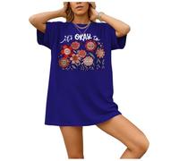 Camiseta con cuello en V con texto en inglés "It's Okay to Be Different", con cuello en V para mujer y hombre, Azul zafiro-1, M