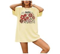 Camiseta con cuello en V con texto en inglés "It's Okay to Be Different", con cuello en V para mujer y hombre, Amarillo cremoso-1, M