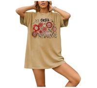 Camiseta con cuello en V con texto en inglés "It's Okay to Be Different", con cuello en V para mujer y hombre, Caqui-1, M