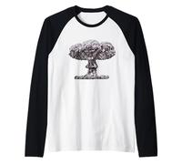 Camiseta con diseño artístico de nube de hongos con bomba atómica nuclear Camiseta Manga Raglan