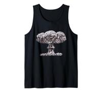 Camiseta con diseño artístico de nube de hongos con bomba atómica nuclear Camiseta sin Mangas