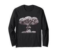 Camiseta con diseño artístico de nube de hongos con bomba atómica nuclear Manga Larga