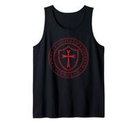 Camiseta con diseño de Cruz Templaria de los Caballeros Desgastados Camiseta sin Mangas