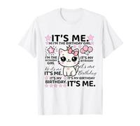 Camiseta con diseño de gato «Its Me Hi I'm The Birthday Girl» para mujer Camiseta
