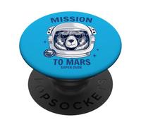 Camiseta con diseño de Oso Astronauta Espacial, diseño de Oso Astronauta PopSockets PopGrip Adhesivo